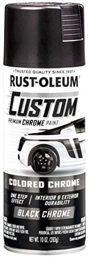 Rust-Oleum 343346 Automotive Custom Chrome Spray Paint, 10 oz, Black, (Pack of 1)