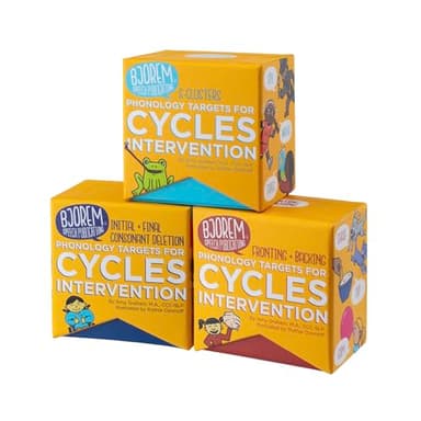 Bjorem Speech® Cycles Phonology Bundle #1 – Targets Initial and Final Consonants, S Clusters, and Fronting and Backing for Highly Unintelligible Speech for Children in Speech Therapy
