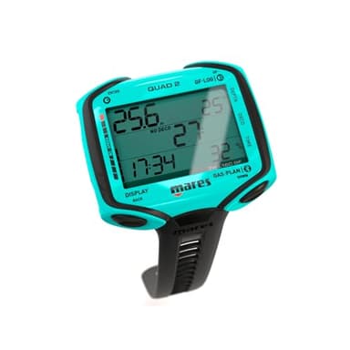 Mares Quad 2 Smart Wrist Underwater Scuba Dive Computer | Depth, Decompression, Time Display, Aqua