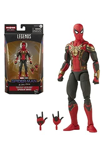 Marvel Legends Series Integrated Suit Spider-Man 6-inch Collectible Action Figure Toy, 2 Accessories