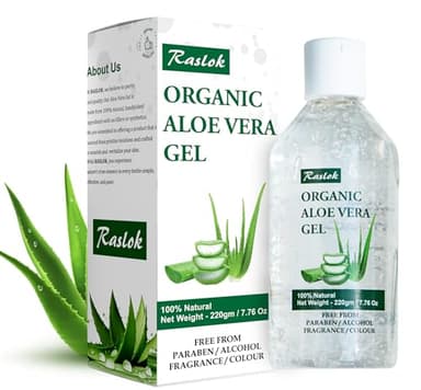 Raslok Aloe Vera Gel | 99% Pure Natural Aloe Gel For Moisturizing Face Skin & Hair Care,Durable Moisturizing Hydrating Soothing, Non-Sticky (7.7 OZ)