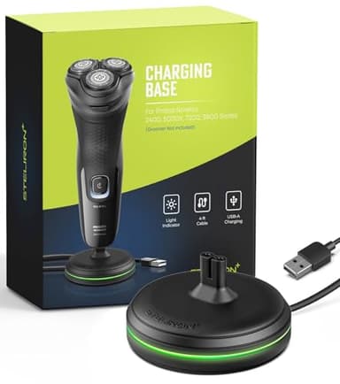 Charging Stand for Philips Norelco Shavers 2400, 5000X, 7200, 3600 Series - Charger Dock with LED Light Indicator and USB Cable Compatible with Models X3001, X5006, S7887 and S3243