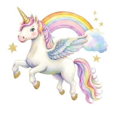 Large Unicorn Rainbow Wall Decals for Girls Bedroom Stickers,Large Unicorn Wall Art Sticker Decals for Girls Bedroom Kids Room Decor Peel and Stick Removable