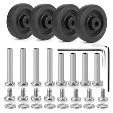 Zoofen 4 Pcs Luggage Wheels Replacement 50x14mm Suitcase Replacement Wheels Wear-Resistant Repair Casters for Luggage(ZPF01)