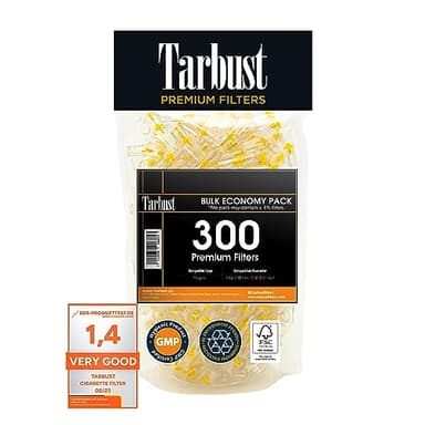 Tarbust 300 Cigarette Filters That Remove Tar and Chemicals, Reusable Filter Tips, Tar Blockers, Smart Filters for Cigarettes Tips, Regular & King Size