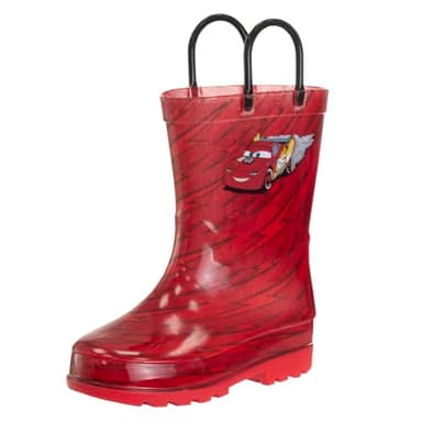 Josmo, Men's, Cars Rainboot (Little Kid), Red, 7-8, Medium