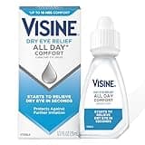 Visine Dry Eye Relief All Day Comfort Lubricant Eye Drops for Up to 10 Hours of Comfort, Dry Eye Drops with Polyethylene Glycol, 0.5 fl. oz