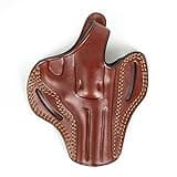 EDS Holster Colt King Cobra - Colt Python 357 Magnum 4 inch Revolver OWB Leather Gun Holster (Brown)