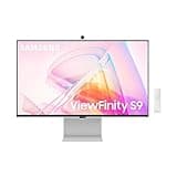 SAMSUNG 27" ViewFinity S9 Series 5K Computer Monitor, Thunderbolt 4, DisplayPort, Matte Display, 4K Slimfit-Camera, Slim Metal Design, AirPlay, Smart-TV Apps, Gaming Hub, LS27C900PANXZA, 2023