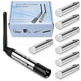 Copkim 8 Pcs Wireless DMX 512 Transmitter and Receivers - DJ 2.4g Wireless DMX Light Controller for LED Stage Dj Lights Disco Party Bar Lighting