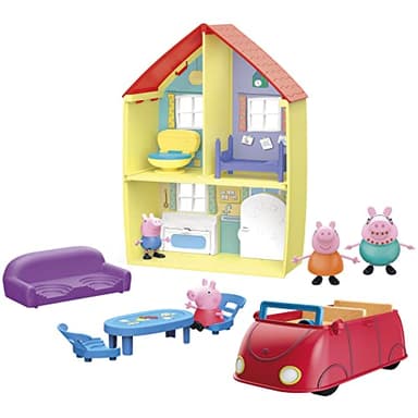 Peppa Pig Toys Peppa's Family Home Combo, House Playset with 4 Figures and Car, Preschool Toys for 3 Year Old Girls and Boys and Up (Amazon Exclusive)