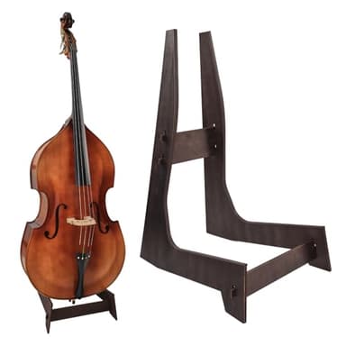 Double Bass Stand, Sturdy and Portable Upright Bass,Cello Stand made of wood with Rubber Protection Detachable for Bass Cello