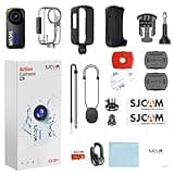 SJCAM Pocket Cam, 4K Small Action Camera, with Magnetic Lanyard, Stabilization, Waterproof, Mini Body Camera,170° FOV, Built-in Speaker&Mic, with Helmet Mount Kits, Black