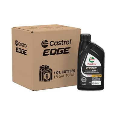 Castrol EDGE 5W-30 Advanced Full Synthetic Motor Oil, 1 Quart, Pack of 6