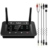 1Mii B03 Bluetooth 5.3 Transmitter Receiver for TV Home Stereo BT Headphones, aptX Low Latency & HD Bluetooth Audio Adapter, Splitter for Wired & Wireless, Optical RCA AUX 3.5mm Inputs/Outputs
