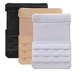 YARBAR Bra Extenders 4 Hook Soft Stretchy Bra Extension Strap Comfortable Pack of 3
