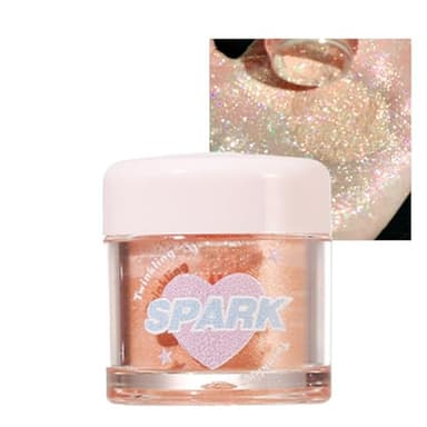 Okerker Crystals Glitter Eyeshadow Loose Powder, Face Eye Glitter Korean Makeup Eye Shadow, Sparkle Shimmer Highlighter Makeup#18