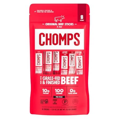 Chomps Beef Stick Pch Orignl 8Pk, 9.2 oz
