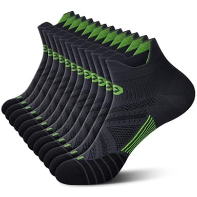 Ankle Compression Socks for Men and Women (6 Pairs), Low Cut No Show Short Compression Running Socks with Arch Support for Plantar Fasciitis, Cyling, Athletic, Flight, Travel, Nurses