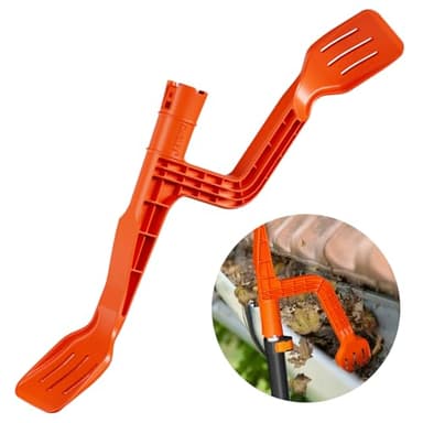 Gutter Cleaning Tool with Threaded, Gutter Cleaner, Mini Rake, Clean Off Gutter Guards from The Ground, Pole not Included