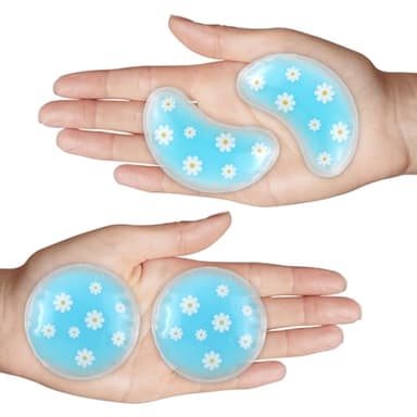 Pallesen Gel Ice Pack Reusable Cooling Eye Pads and Under Patches,Eye Hot Cold Treatment for Redness,Pain Relief Relax