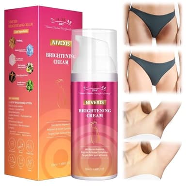 Nivexis Skin Lightening Cream, Dark Spots Remover for Body Even Toning, Effectively Whitening Women Intimate Areas, Bikini Line, Underarms, Knees, Elbows, Renew Complexion and Replenish Skin Barrier