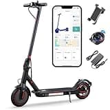 U5 Foldable Electric Scooter Adults,8.5/inch Tires,Fast e with 350W Motor,Top Speed 25Km/h Maximum Mileage 16-30Km,300lbs Weight Limit with Dual Suspension and Brake System, LED Display & APP Control