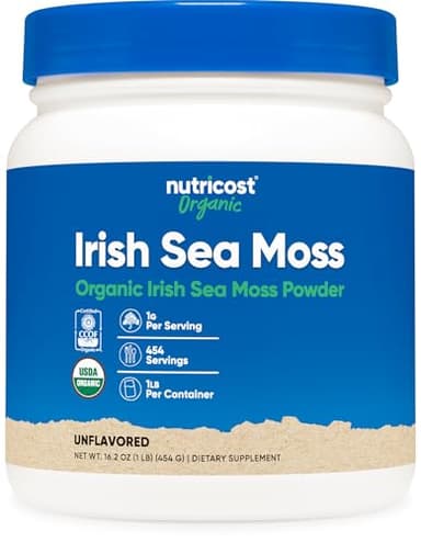 Nutricost Organic Irish Moss Powder (1 LB) - Gluten Free, Non-GMO, Vegetarian Friendly