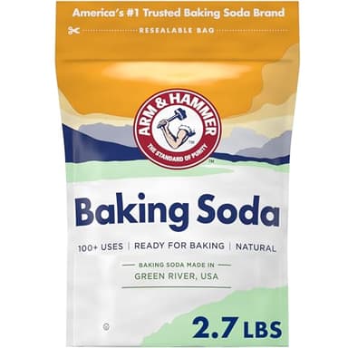 ARM & HAMMER Baking Soda Made in USA, Ideal for Baking, Pure & Natural, 2.7lb Bag