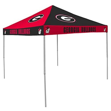LOGO Brands NCAA Georgia Bulldogs 9 x 9 Foot Pinwheel Tailgating Canopy, Red/Black, One Size