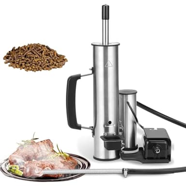 Outdoor Smoke Generator, Stainless Steel Electric Smoker, Smoke Tube for Pellet Smoker, Hot/Cold Smokers with Adjustable Smokes Volume Air Pump, Perfect for Cold Smoking Cheese, Traeger accessories