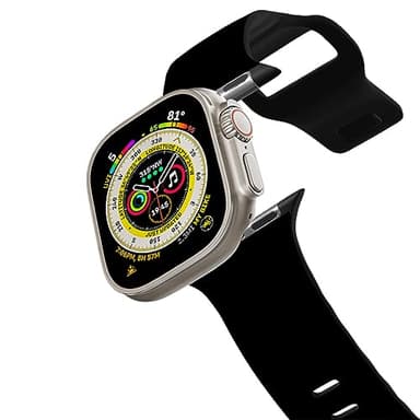 CASETiFY Impact Watch Band [Premium Soft Flexible Material] Compatible with Apple Watch Series 1-10, SE, Ultra - 42/44/45/46/49mm - Black