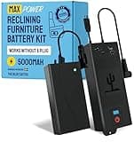 The Blue Cactus Big Battery Pack for Reclining Furniture with LED Screen and Low Charge Alerts – Wireless 5000mAh Couch Battery Pack Rechargeable for Power Recliner Power Supply