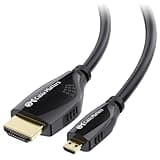 Cable Matters High-Speed 4K@60Hz Micro HDMI to HDMI Cable - 6ft, Ideal for Tablet, Notebook, Camera, Raspberry Pi 4 and Raspberry Pi 5