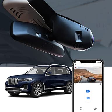 Fitcamx 4K Dash Cam Suitable for BMW X7 2019 2020 2021 2022 Alpina XB7 Xdrive40i 50i M50i G07 (Model B), Integrated OEM Style, UHD 2160P Video, Loop Recording WiFi, G-Sensor, Plug&Play, 64GB Card