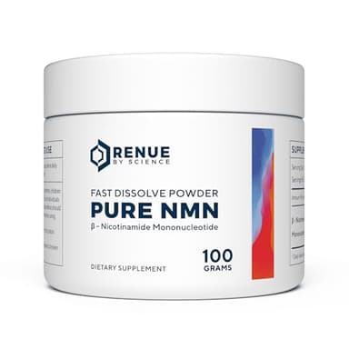 RENUE by Science NMN Powder | 100g Fast Dissolve Powder Supplement | 500mg Nicotinamide Mononucleotide per Serving | Manufactured in The USA Third-Party Tested