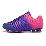 LEOCI Soccer Shoes for Boys Pink Soccer Cleats Breathable Athletic Toddler Black Football Boots for Outdoor Indoor Soccer Shoes for Girls AG/FG