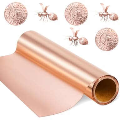 Yaocom 1 Roll Aluminum Metal Crafts DIY Foil 12 Inch x 5 ft x 0.1 mm Thick for Art Project Aluminum Flashing Roll Wide Sheet Multipurpose Metal Sheets for DIY and Crafting Projects (Bronzer)