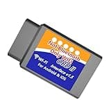 WiFi OBD2 ELM327 Adapter Scanner Code Reader ELM 327 Diagnostic Scan Tool OBD 2 Connector for Android iPhone to Clear Car Engine Fault Code Lamp for 12V Fuel and Diesel Vehicles
