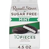 RUSSELL STOVER Sugar Free Dark Chocolate Mint Patties Candy, 4.5 oz. bag - Sugar Free Chocolate Candy