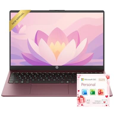 HP Ultrabook 15.6" Business Laptop Computer with Microsoft 365 • 2026 Edition • Intel 4-Core N200 CPU • 1.1TB Storage (1TB OneDrive + 128GB SSD) • Windows 11 • Copilot AI • no Mouse