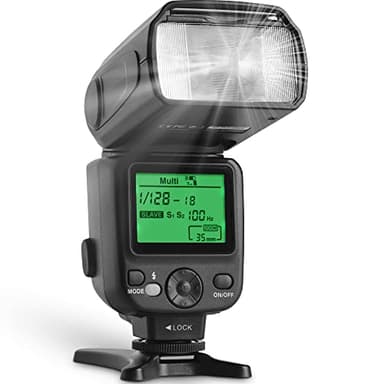 Altura Photo Camera Flash with LCD Display for DSLR & Mirrorless Cameras - External Speedlite Featuring a Standard Hot Shoe, Universal Speedlight for Canon, Sony, Nikon, Panasonic and More
