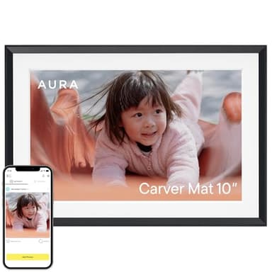 Aura Digital Picture Frame - 10.1" HD Mat Display | Wirecutter's Best Digital Frame for Gifting | Text Photos Directly to Your Frame from Anywhere | Quick & Easy Setup Over WiFi - Free App | No Fees