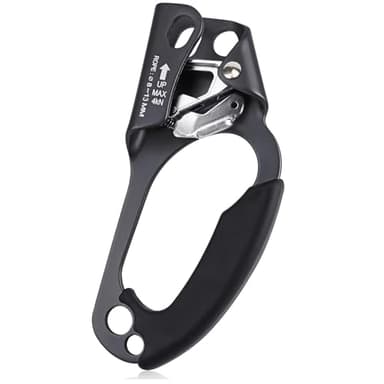QKURT Mountaineering Climbing Hand Ascender, Right Hand Ascender Rock Climbing Tree Arborist Rappelling Gear Equipment Rope Clamp for 8~13MM Rope | Lightweight Aluminum Alloy Climbing Equipment