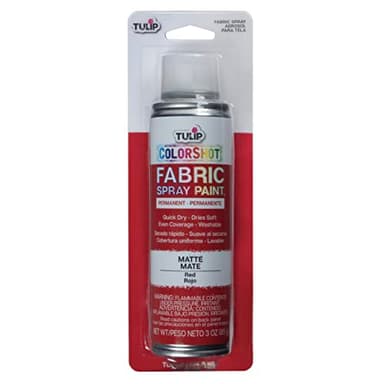 Tulip ColorShot Instant Fabric Spray Paint, Permanent Color Spray-On Fabric Paint, 3oz, Red