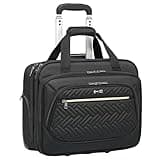 Coolife Rolling Briefcase Bag - 17.3 Inch Laptop Case Roller with Wheels - Mobile Office Bag