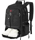 Fujampe Travel Backpack for Men Women Airline Approved Anti Theft Carry on Backpack with Shoes Compartment USB Charging Port, Waterproof 60L Large Business Hiking Laptop Gym Bag for 17 Inch Laptop
