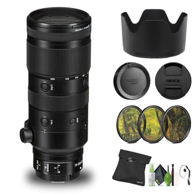 Nikon NIKKOR Z 70-200mm f/2.8 VR S Optical Telephoto Zoom Lens Z Cameras (20091) + Filter Kit + Cap Keeper + Cleaning Kit
