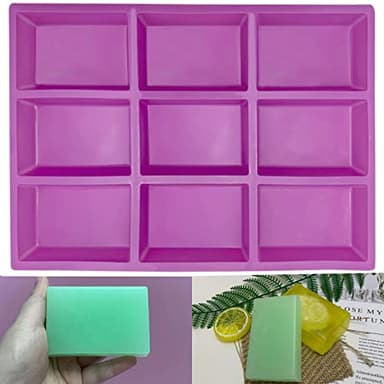 Rectangle Silicone Soap Mold 4oz Large Soap Molds for Soap Making,Rectangle Silicone Mold for Soap