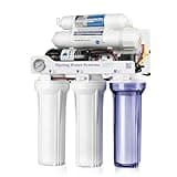 iSpring RCC1DP Tankless RO/DI System, 5 Stage De-ionization Reverse Osmosis Water Filter, High Performing 150 GPD Tankless RO Water System for Aquarium with DI Water Filter & Pump